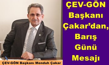 Çakar’dan, Barış Günü Mesajı